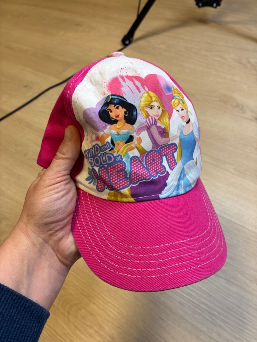 Disney Princess Pink Toddler Girls OSFM Baseball Cap Jasmine Cinderella Rapunzel